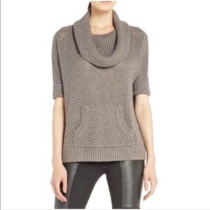*NWT* BCBG MAX AZRIA " "EDDY" GREY DUSK"-ELBOW SLEEVE COWL NECK SWEATER  O/S